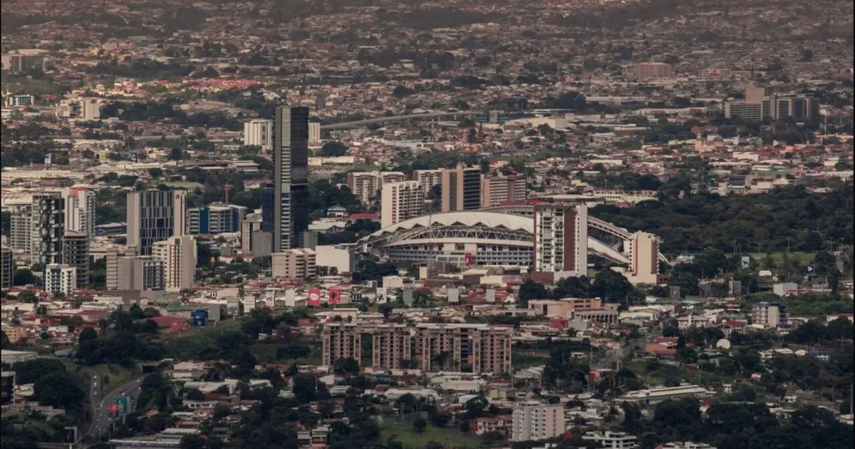 Vista aérea del centro de San José, Costa Rica